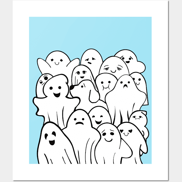 Ghost Pattern Wall Art by FlippinTurtles